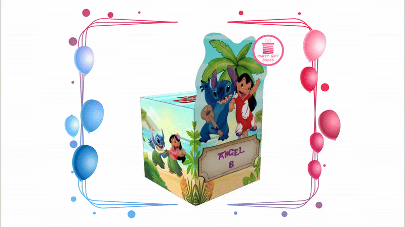 Stitch and Lilo Printable Party Gift Boxes