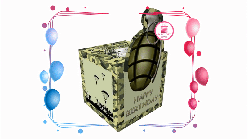 Army Printable Party Gift Boxes