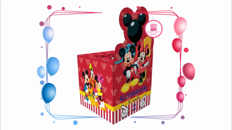 Mickey and Friends v1 Printable Party Gift Boxes